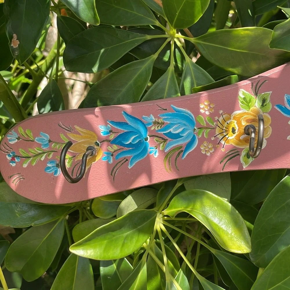 Floral Hand-Painted decorative hanger